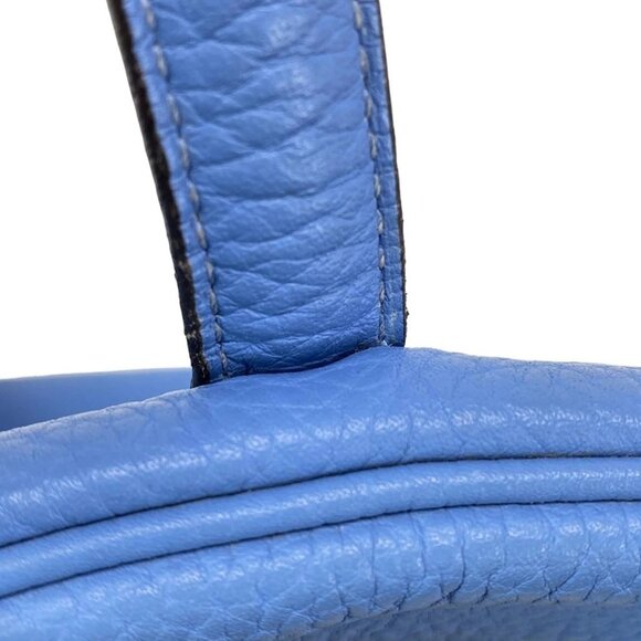 Auth HERMES Victoria 35 Blue Paradise Taurillon Clemence R Handbag - Picture 11 of 16
